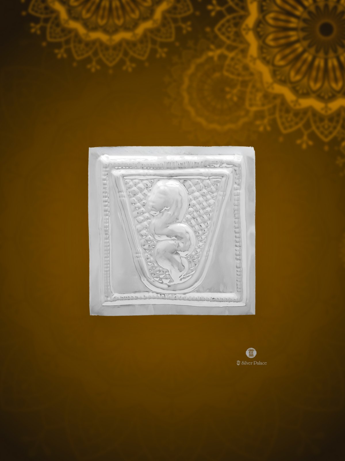925 SILVER NAVAGRAHA RAAHU SHEET FOR POOJA USE SHRI COLLECTION 