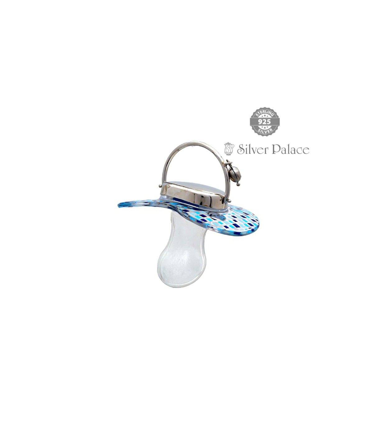 92.5 Silver Blue baby pacifier For Born Baby's