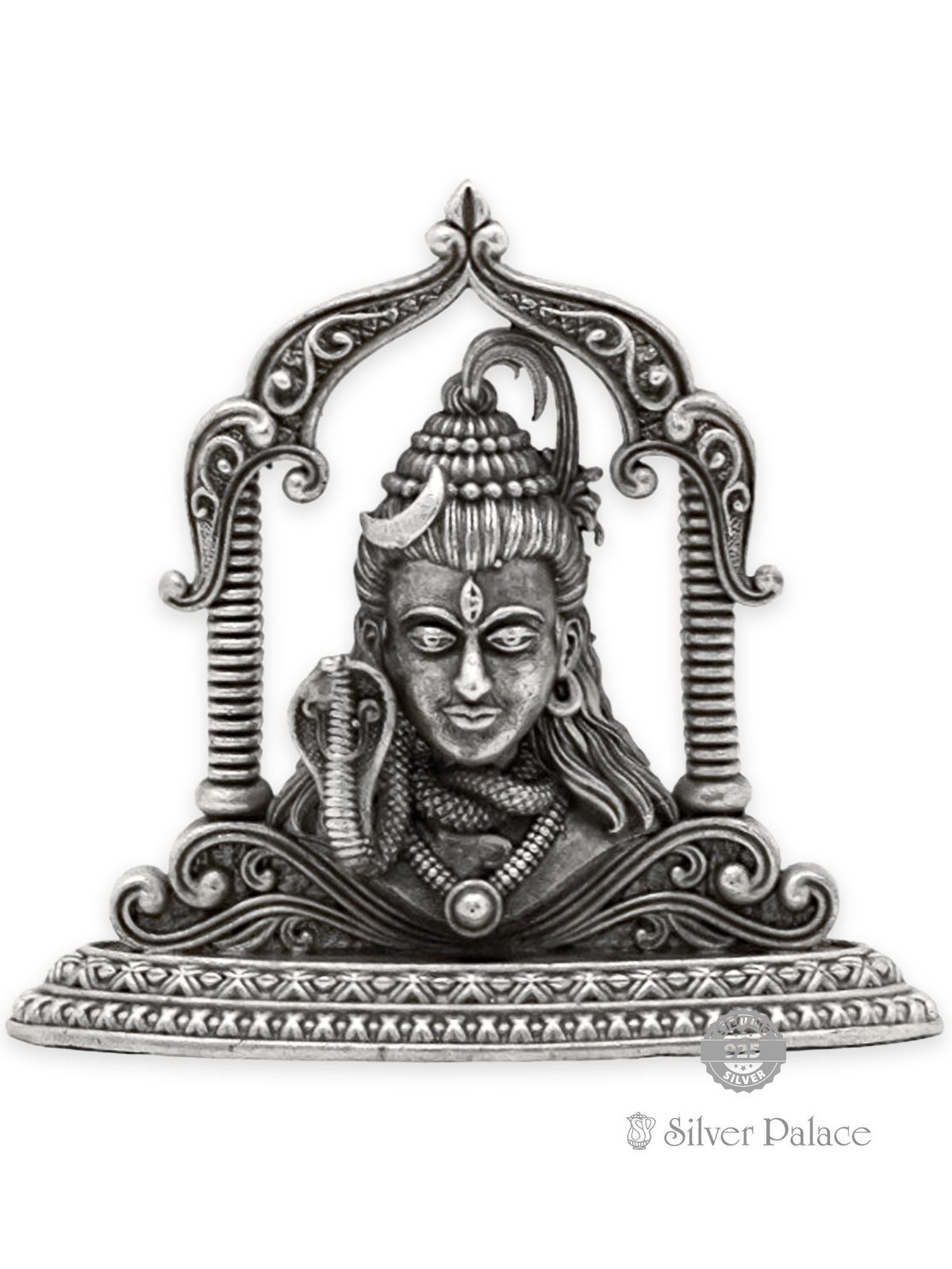 SILVER ANTIQUE SHIVA STATUE LC IDOL FOR POOJA