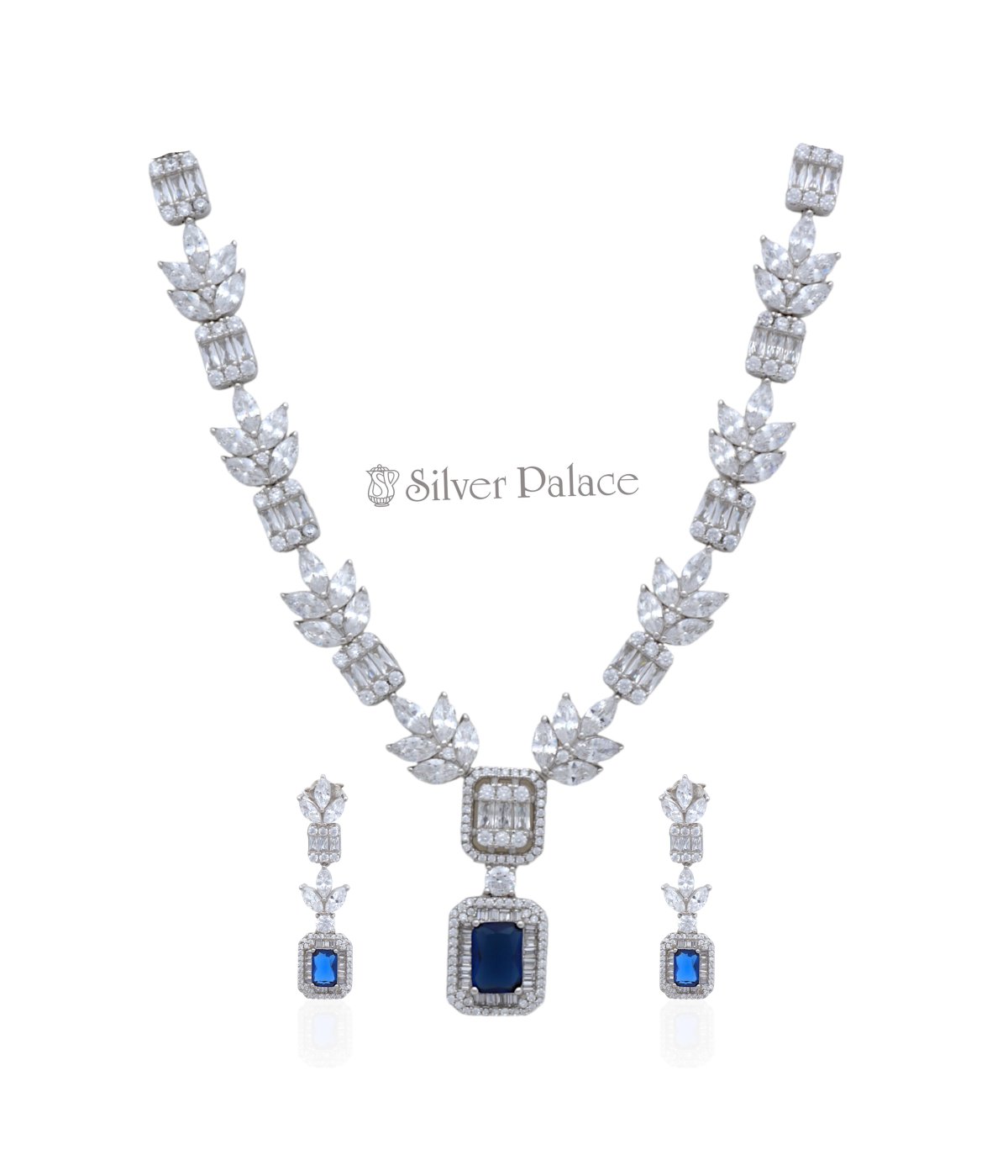 925 STERLING SILVER Fashion Women's Necklace set With Earrings