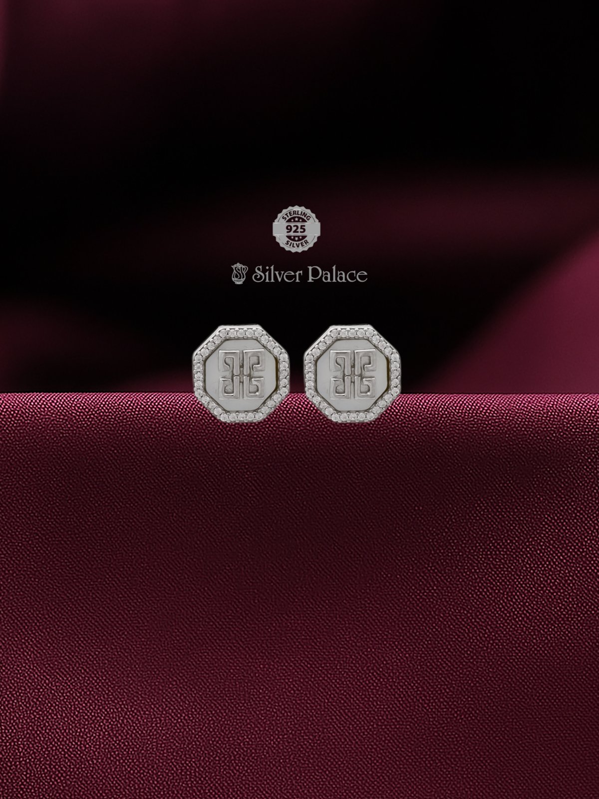 925 STERLING SILVER GEOMETRIC STYLE STUD FOR KIDS AND GIRLS ARJITA COLLECTION 