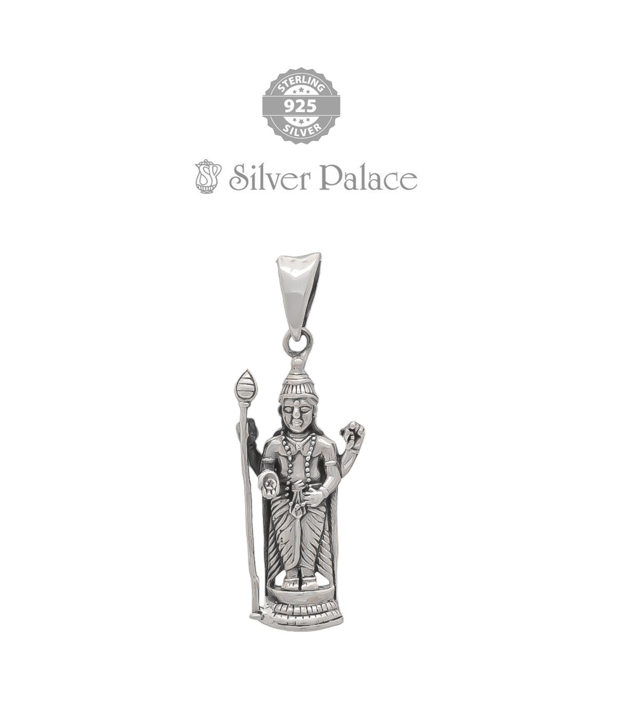 925 Sterling Silver Divine Collections Lord Murugan Pendant For Boys
