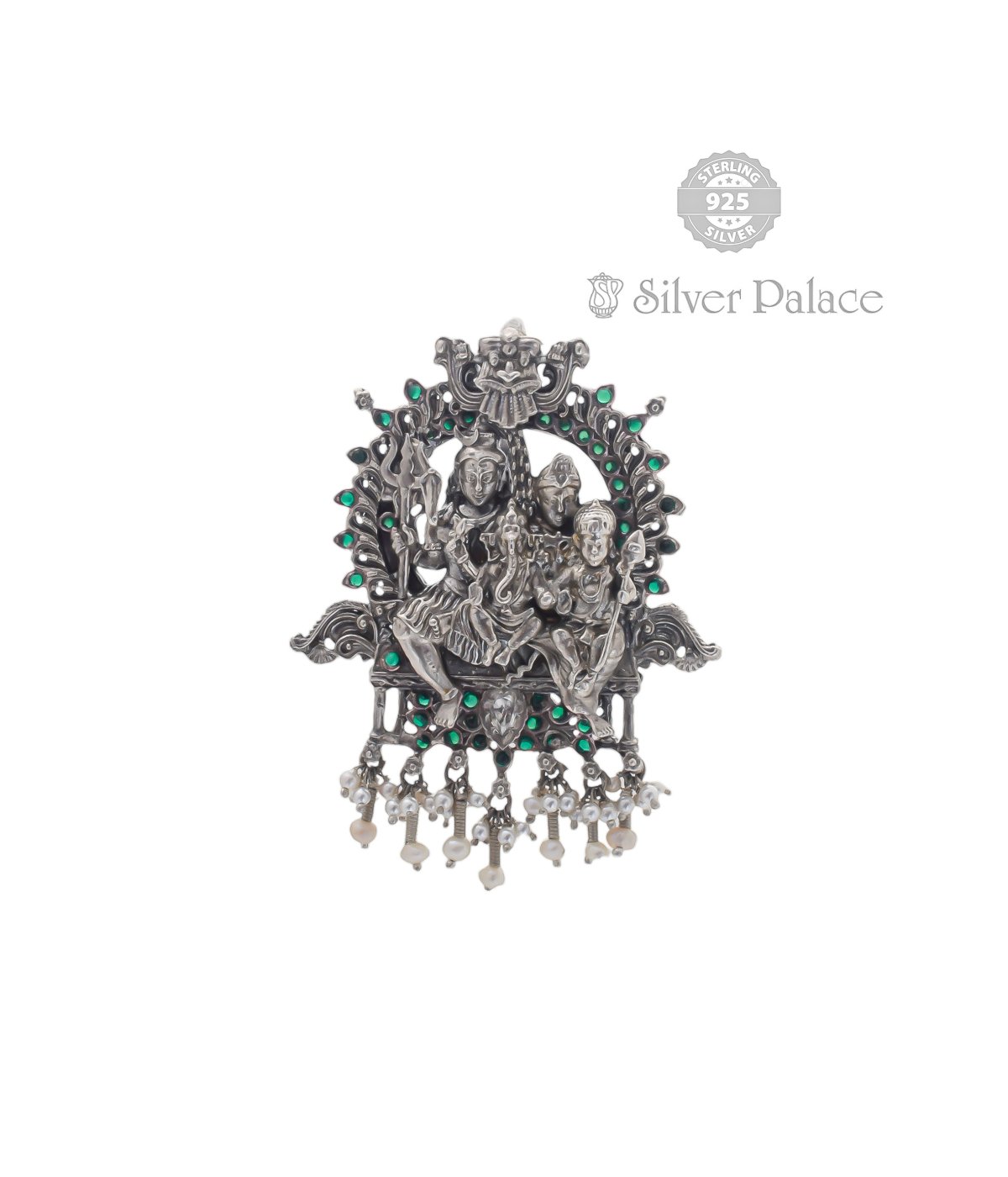 925 OXIDIZED SILVER RADHE COLLECTION SHIV PARVATH PENDANT FOR WOMENS