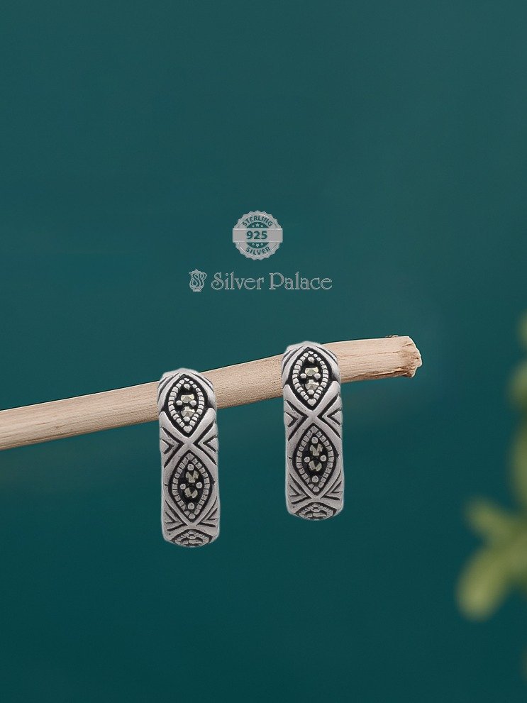 925 STERLING SILVER EYE DESIGN HOOK TYPE EARRING FOR GIRLS BHAVA COLLECTION 