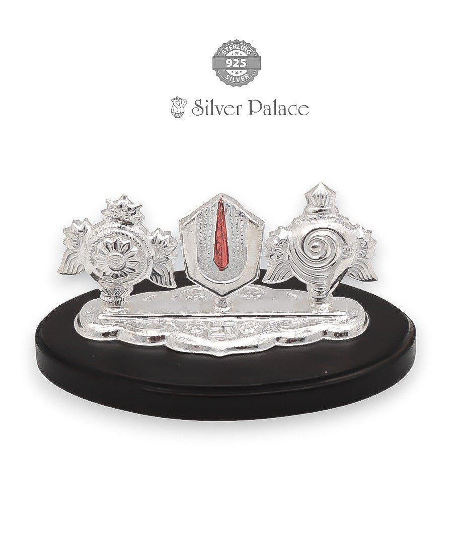 925 Silver Tirupati Balaji Sanku Chakra Namam For Pooja Use
