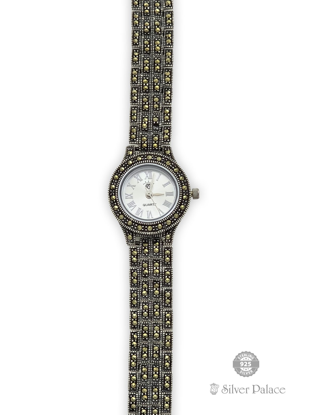 925 STERLING SILVER MARCA STONE WATCH FOR GIRLS 
