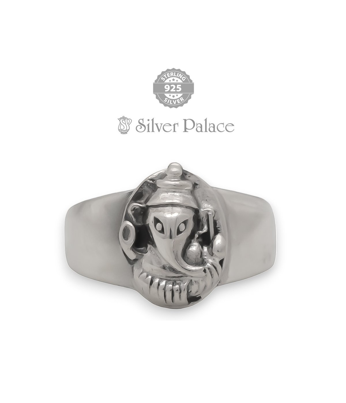 925 STERLING SILVER DIVINE COLLECTIONS Lord GANESHA RING FOR MENS & BOYS