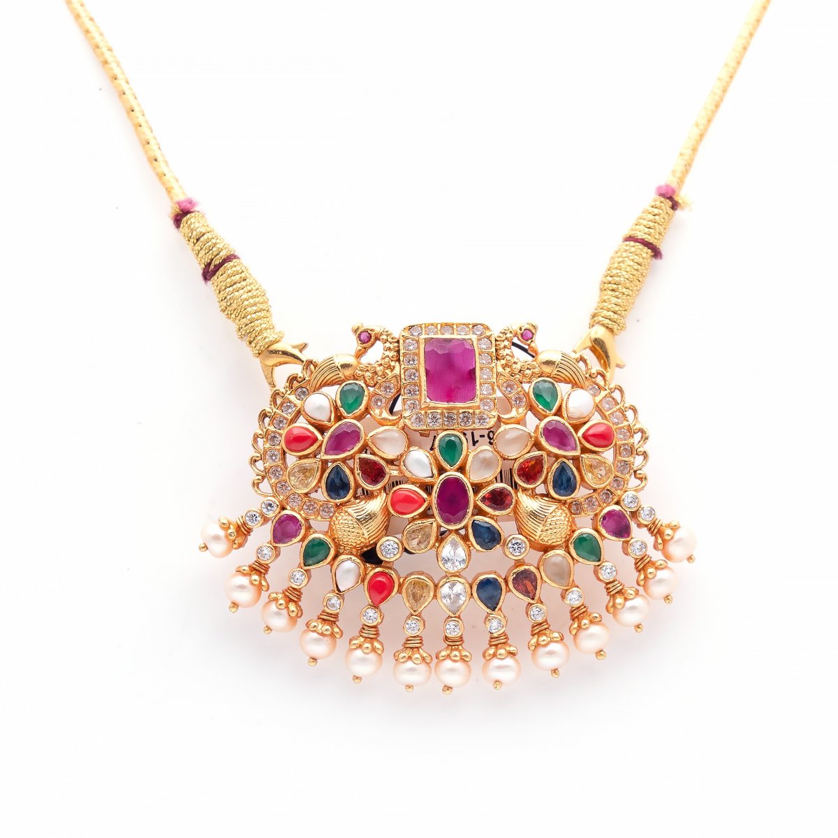 GOLD POLISHED TRADITIONAL FASHION PENDANT FOR GIRLS 