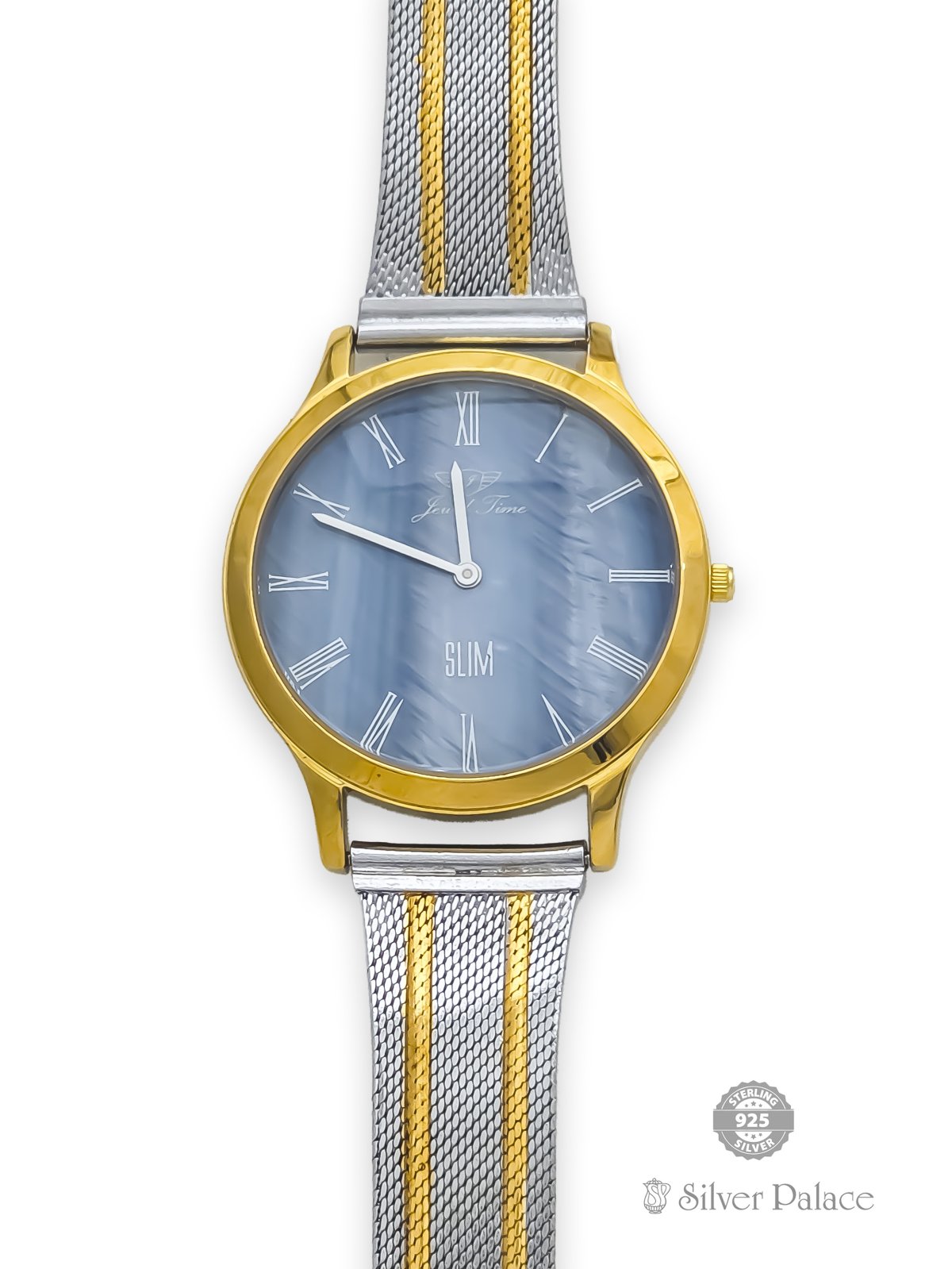 925 STERLING SILVER 2-TONE WITH ROMAN DIAL WATCH FOR MENS