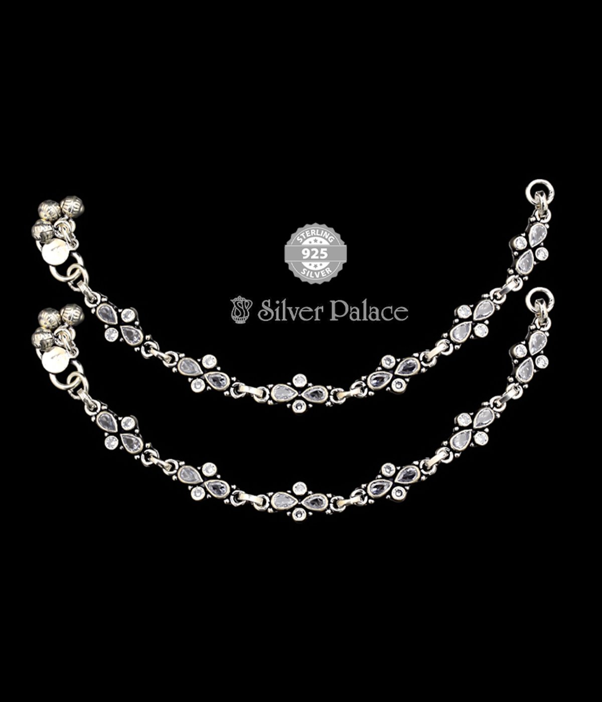 92.5 SILVER WITH NEETH COLLECTION  ANKLETS FOR GIRLS LATEST DESIGN FANCY