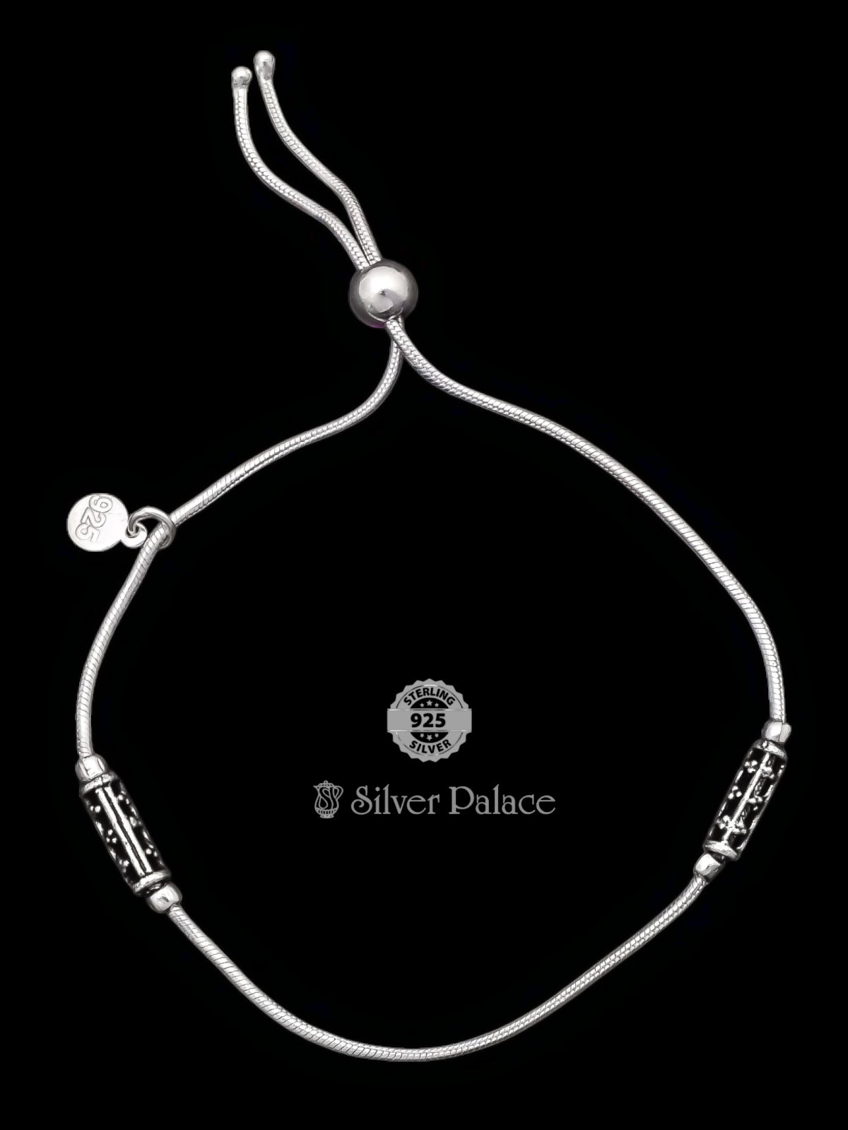 925 Silver Plain Design Single Leg Anklet For Girls Mauve