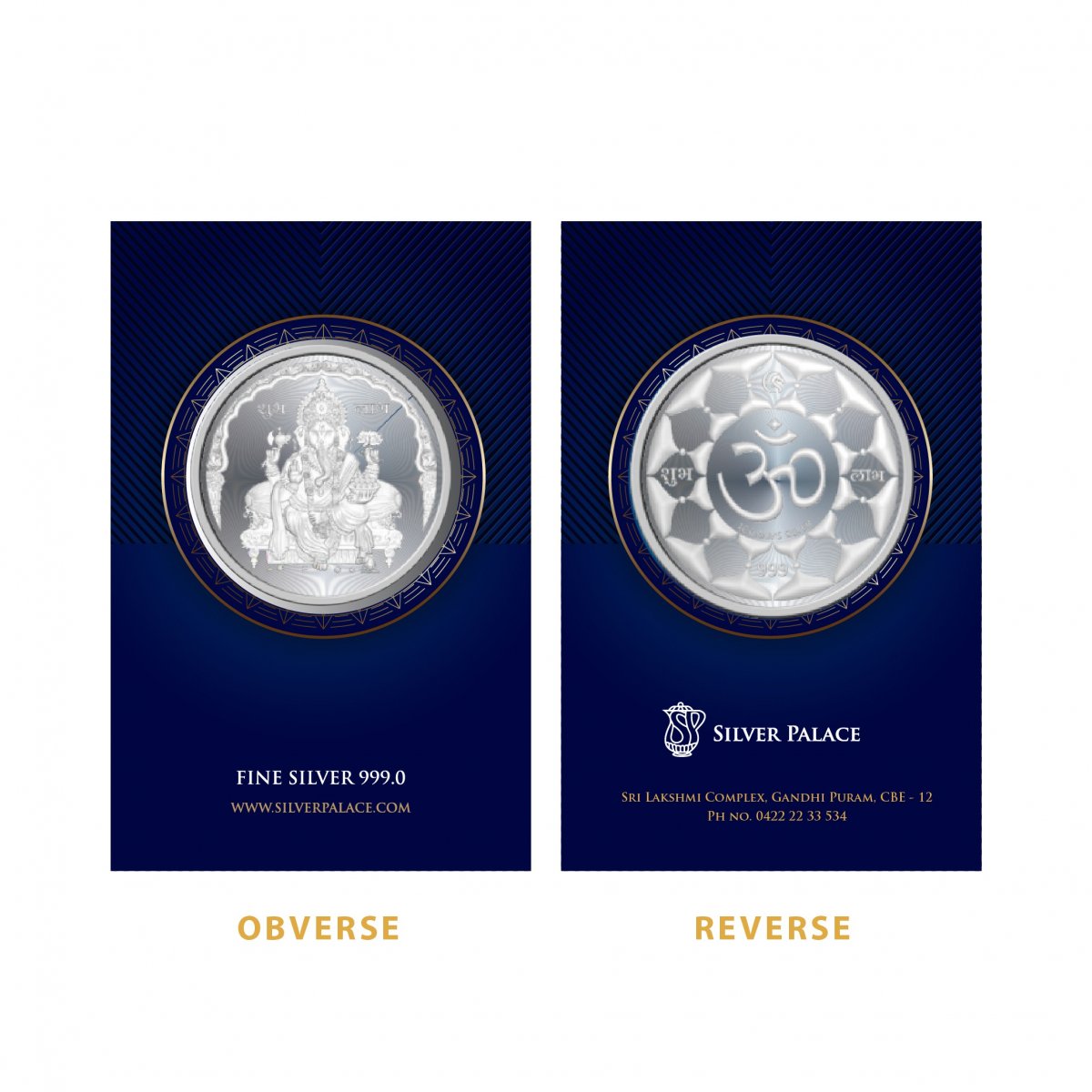 CORPORATE GIFTING GANESHA COIN IN 999 SILVER
