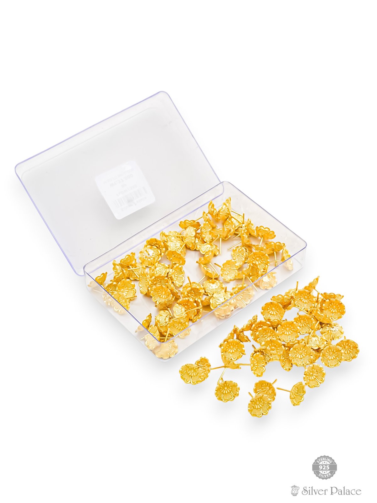 925 SLVER GOLD POLISHED JASMINE FLOWERS FOR POOJA DECORATIONS 