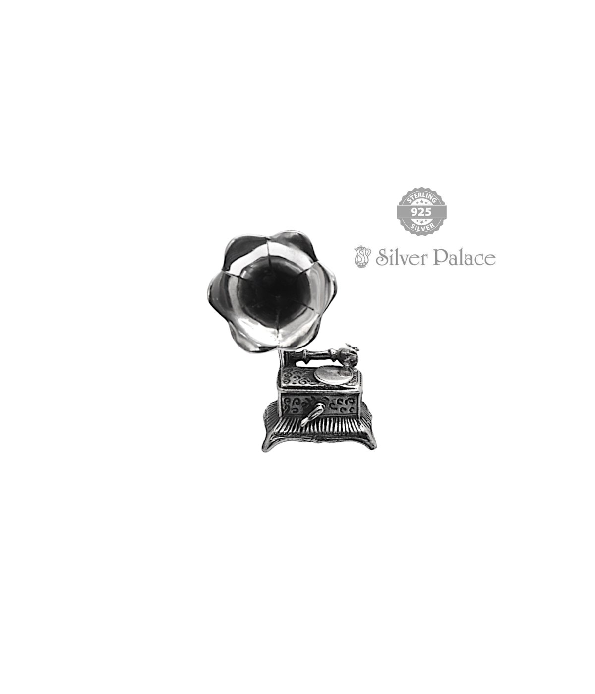 92.5 STERLING SILVER AVIDA COLLECTION GRAMAPHONE FOR SHOWPIECE