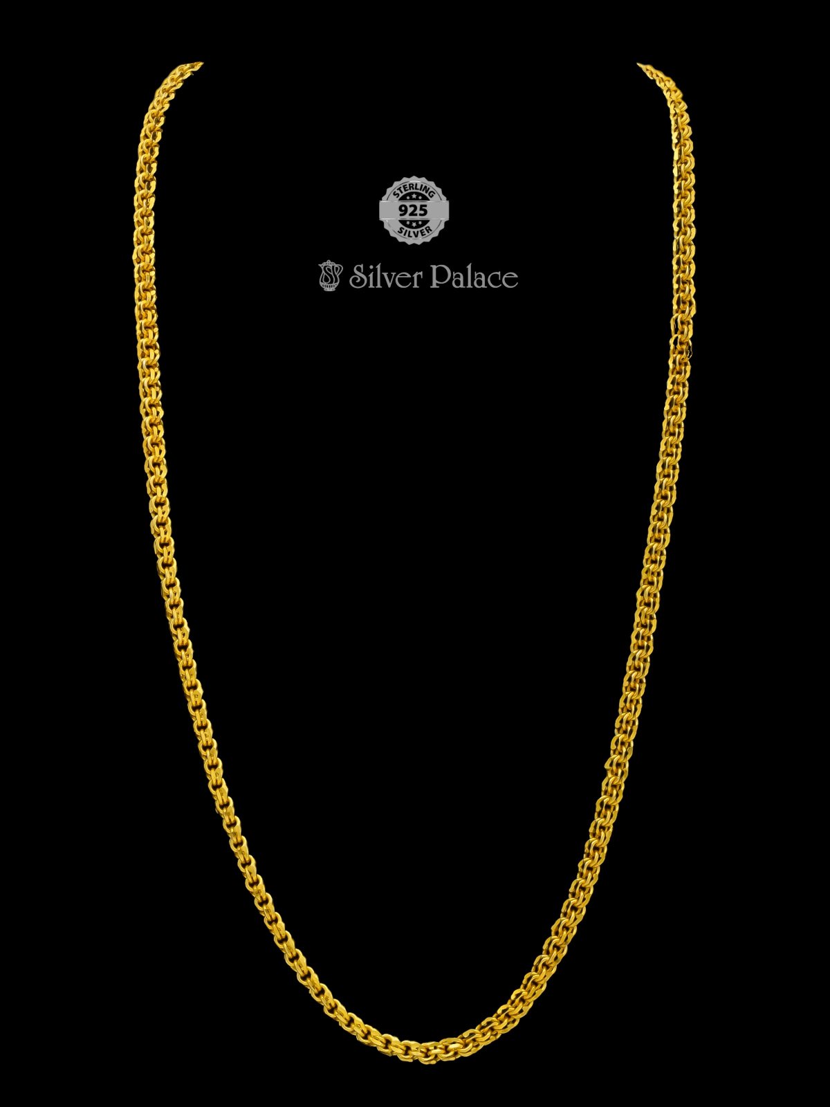 925 Sterling Silver Gold Polish Chain For Mens Anite Collection