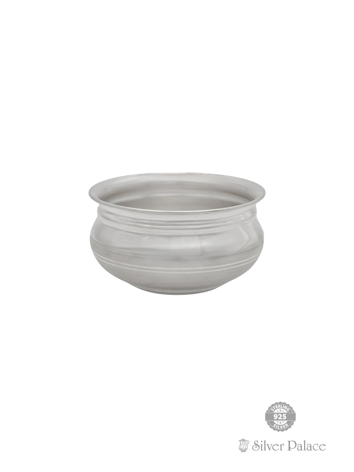 925 STERLING SILVER LINE ENGRAVING WITH DULL DESIGN FEEDING BOWL 