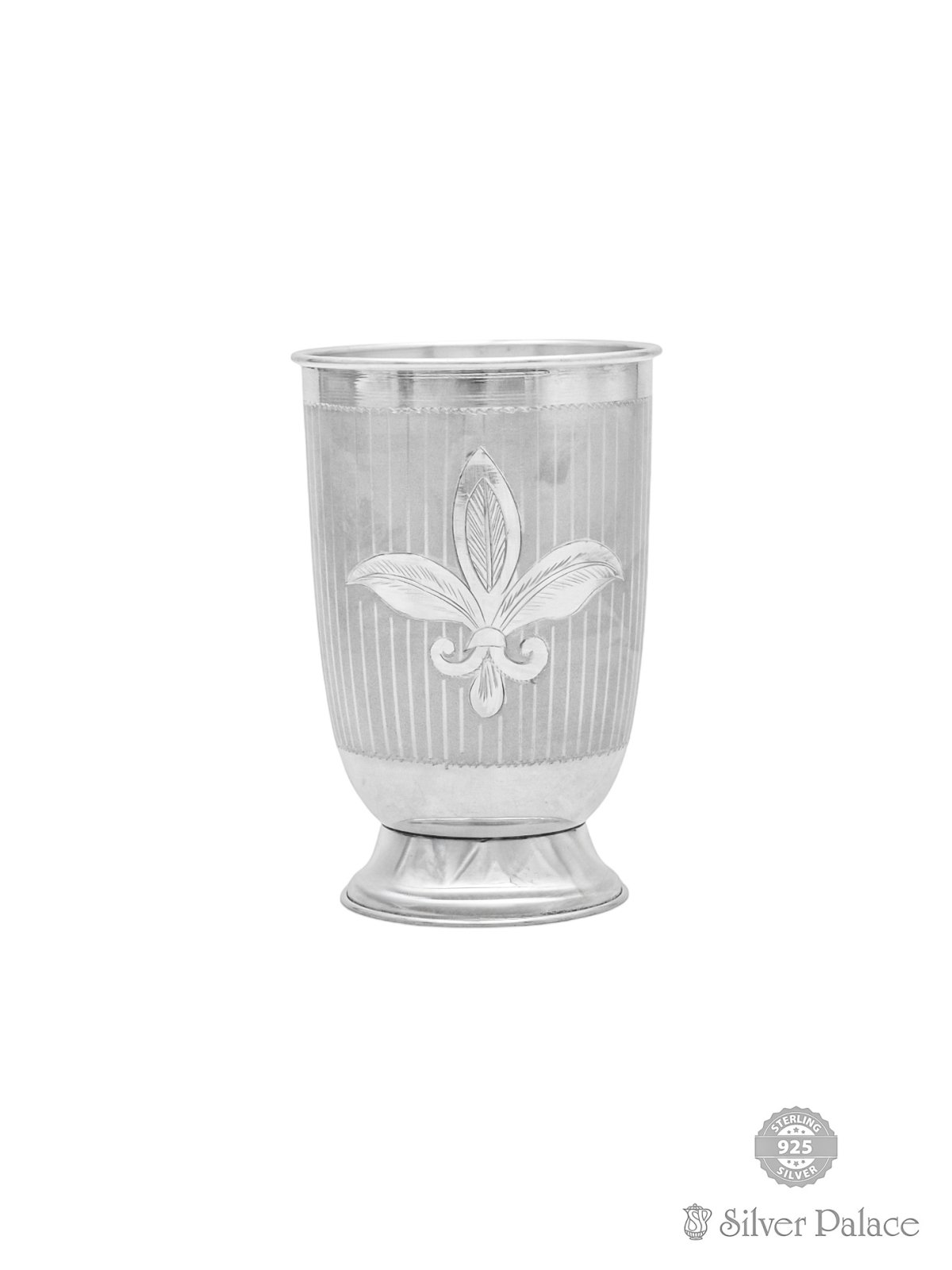 925 STERLING SILVER FLORAL DESIGN GLASS FOR GIFTS 