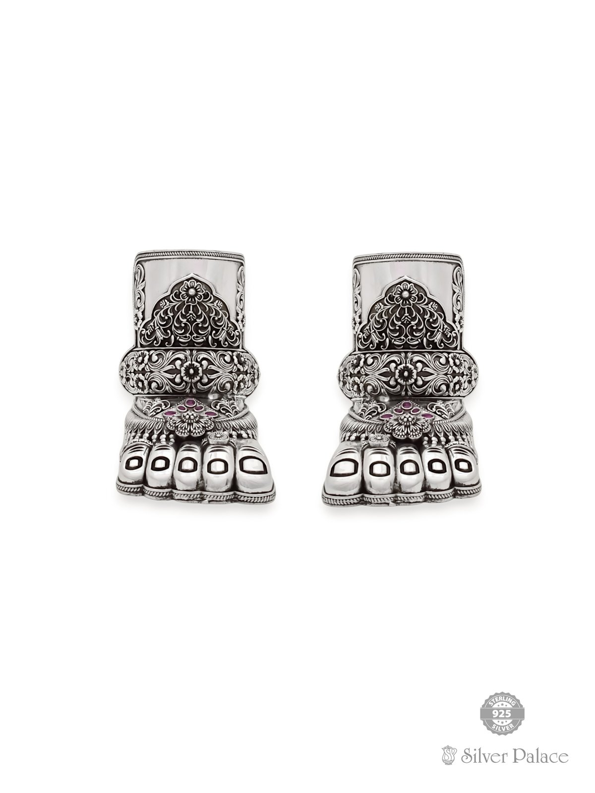925 OXIDISED SILVER LEG FOR TEMPLE DECORATION 