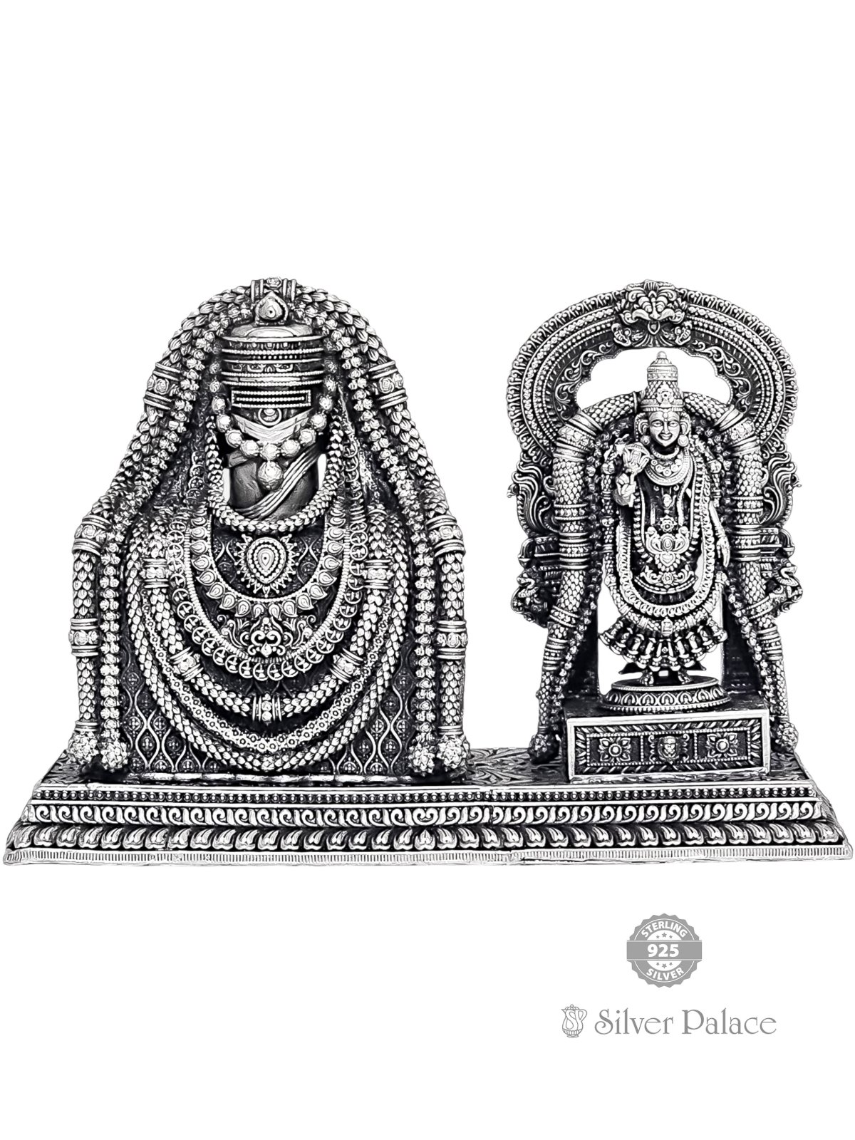 925 OXIDISED SILVER ANNAMALAIYAR WITH UNNAMALAI AMMAN IDOL
