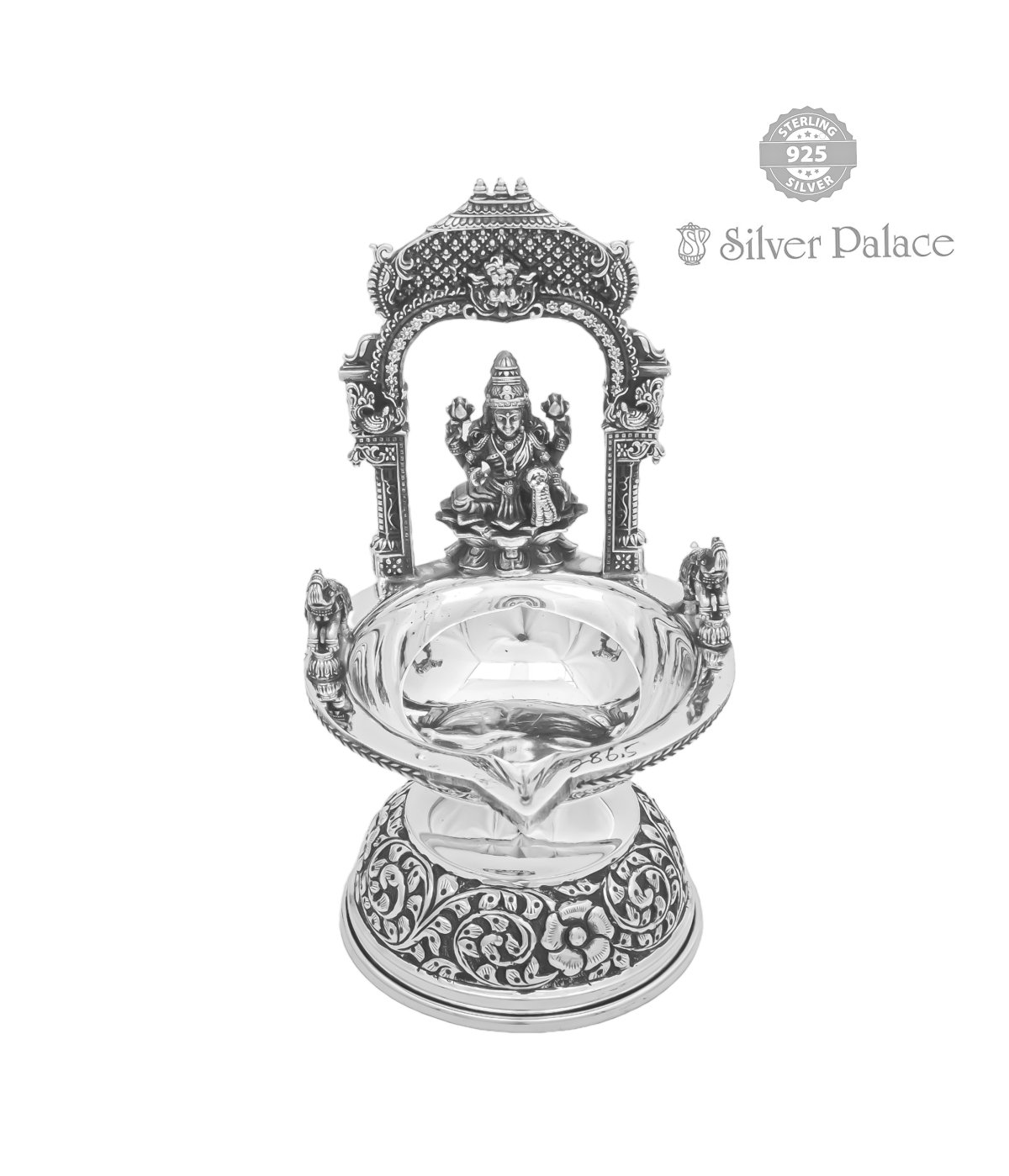 925 OXIDIZED SILVER RADHE COLLECTION KAMATCHI LAMP FOR POOJA PURPOSE