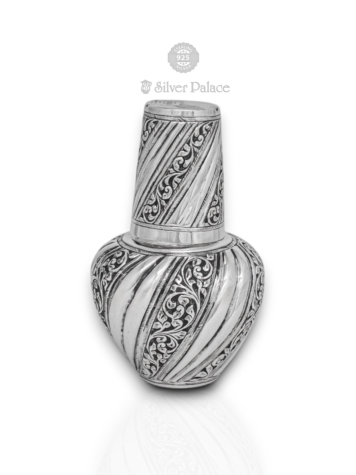 925 ANTIC SILVER NAGAS DESIGN  CHOMBU WITH TUMBLER 
