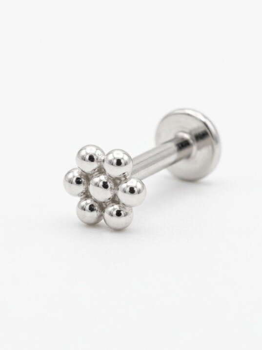 925 SILVER JEWELLERY FLOWER DESIGN NOSE PIN