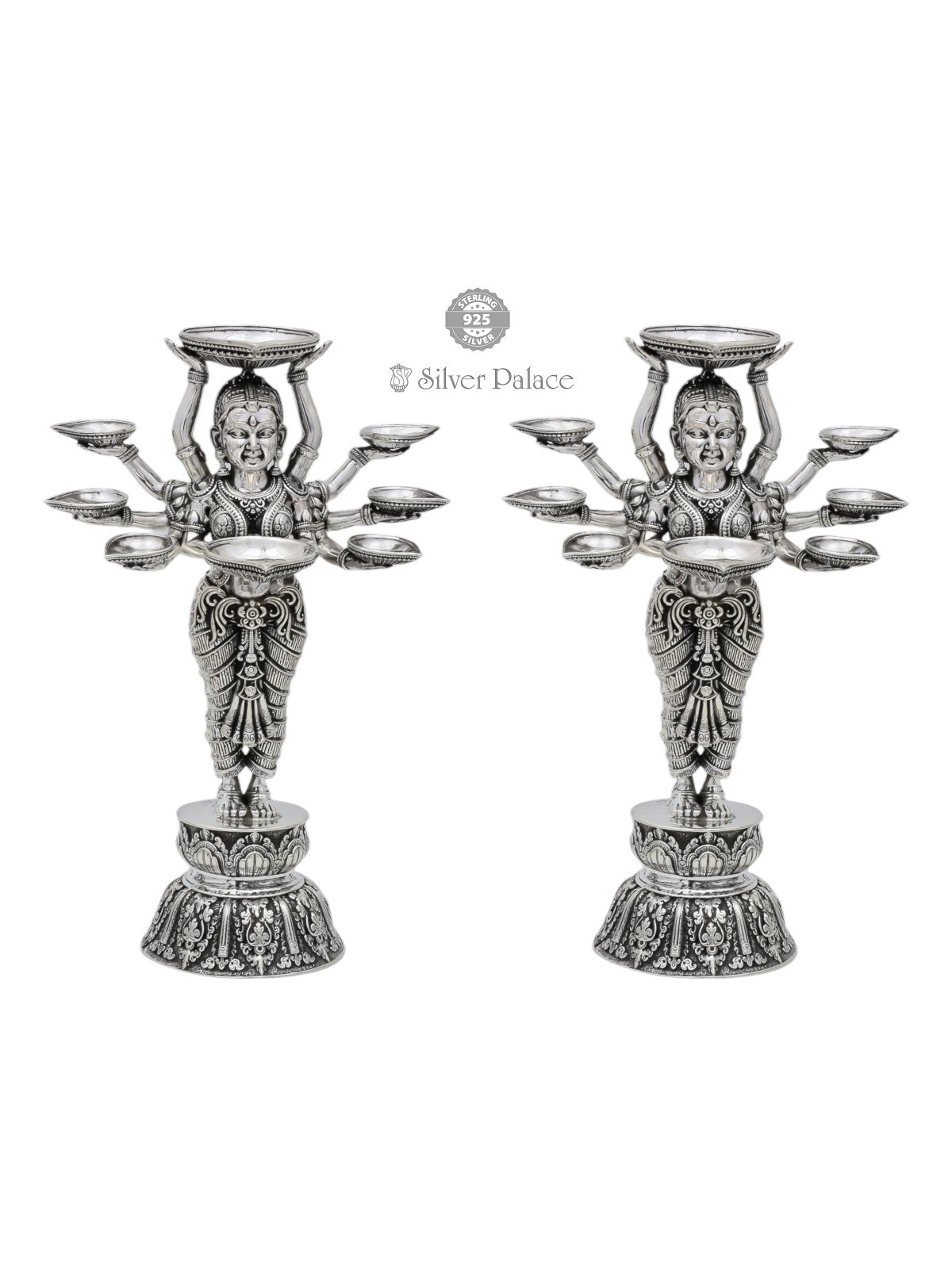 92.5 PURE SILVER PAAVAI VILAKKU FOR BRIGHT YOUR POOJA 