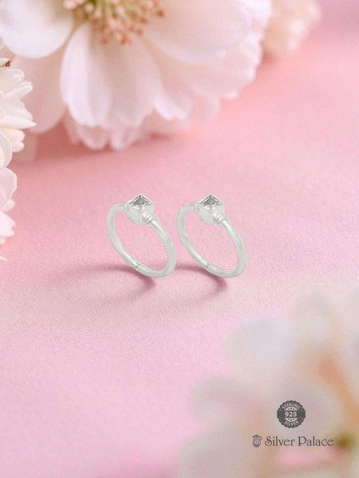 925 STERLING SILVER WHITE STONE TOE RING FOR GIRLS NEETH COLLECTION 