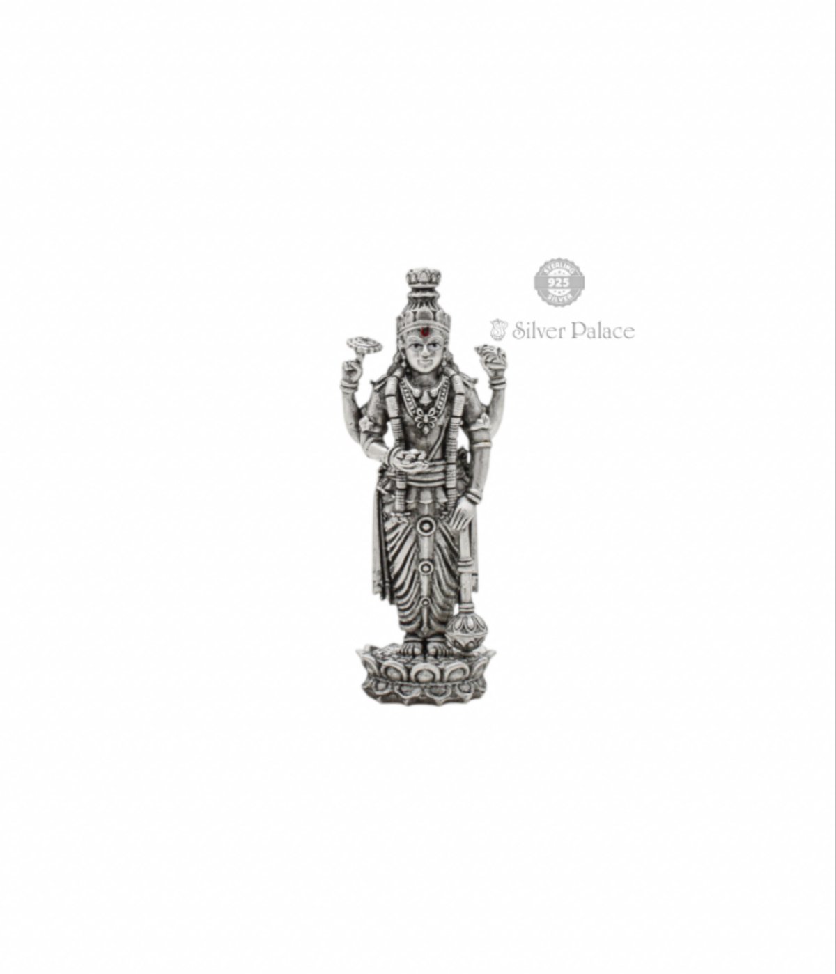 Lord Vishnu LC Idol 925 Sterling Silver Matt Finish