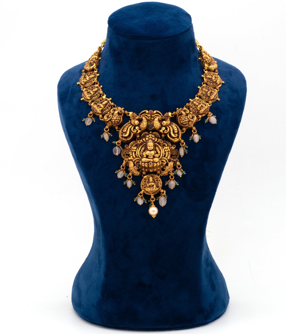 Gold Plated gajalaxmi necklace For Girls And Women