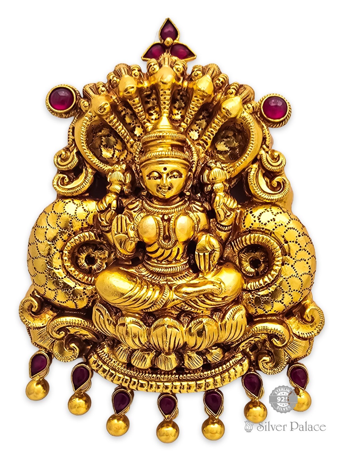 925 SILVER GOLD POLISHED SHESH LAKSHMI NAGAAS PENDANT