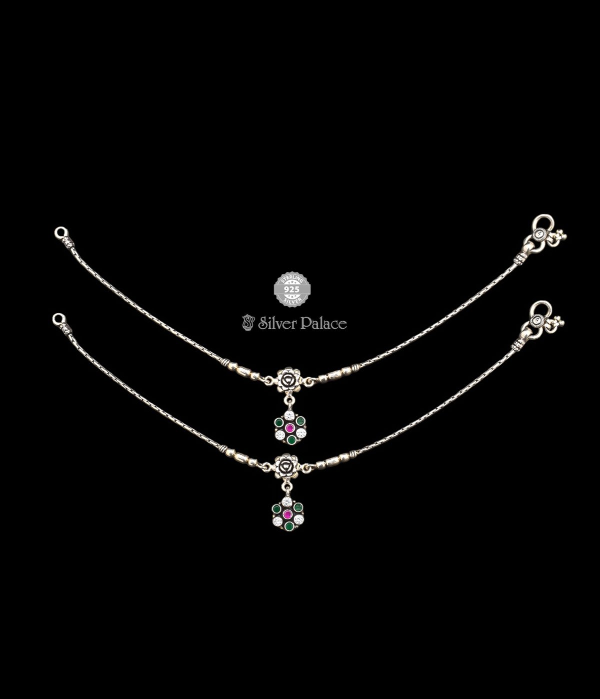 925 Stering Silver Neeth Collection  Pretty Designer Payal Anklet For Girls