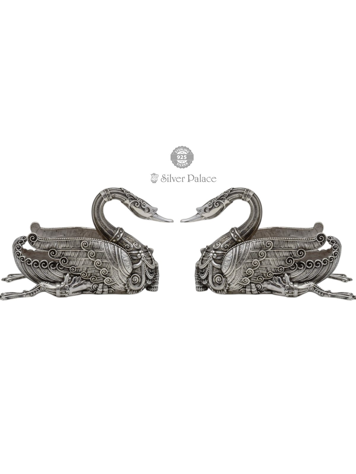 925 Oxidized Silver Swan Cup Elegant Tableware & Multi-Purpose 
