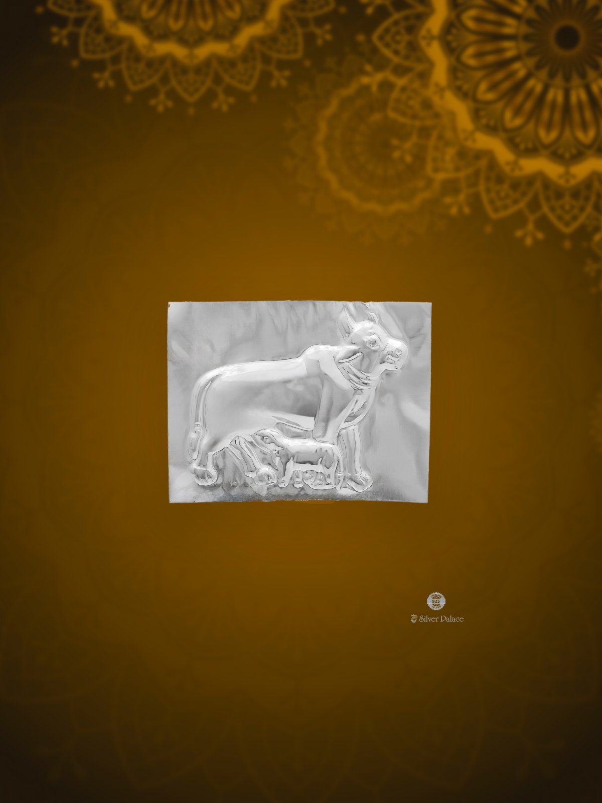 925 SILVER KAMADHENU SILVER SHEET FOR RITUALS SHRI COLLECTION 