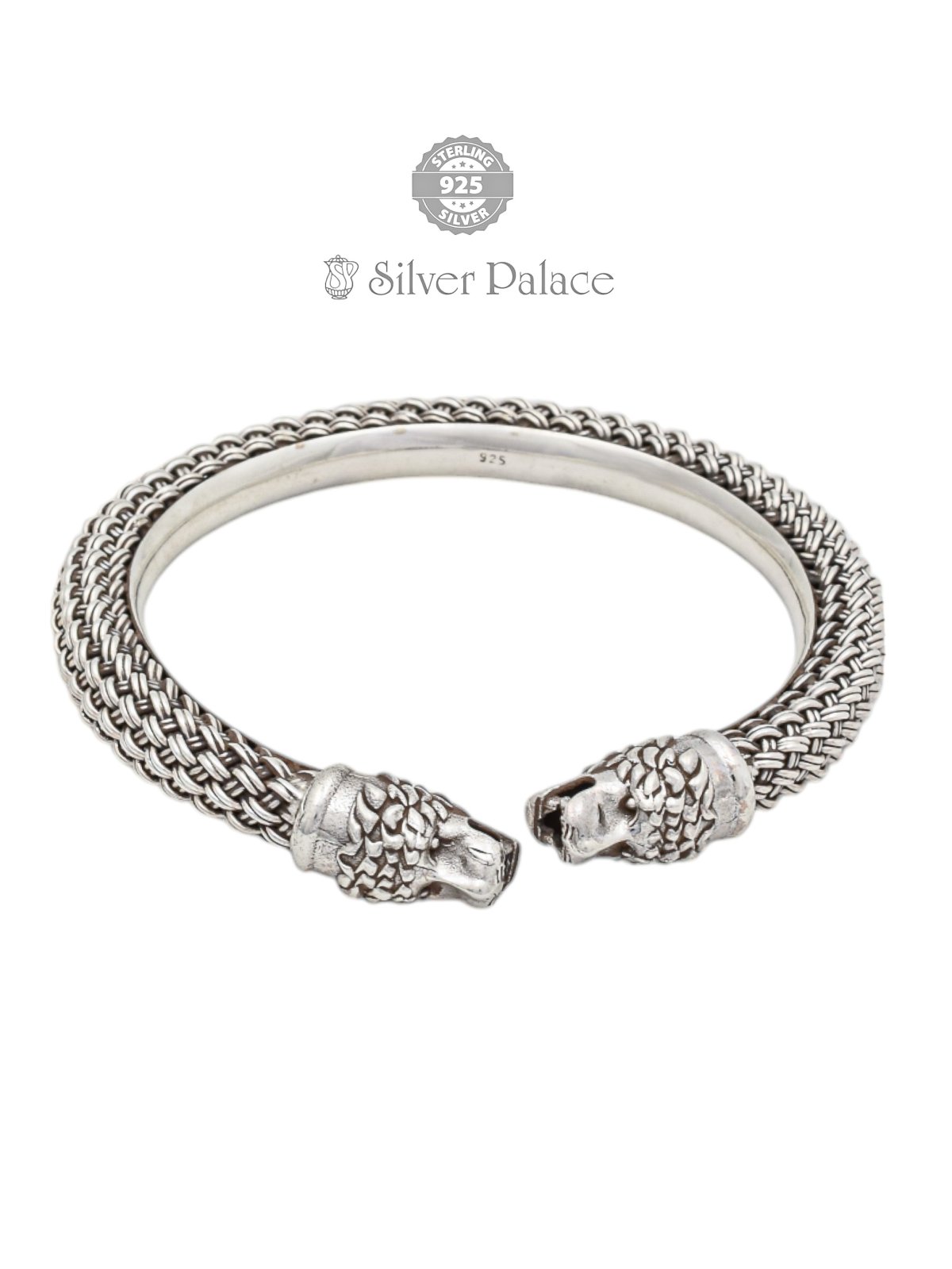 925 Sterling Silver Lion Head Kada for men Hans Collection