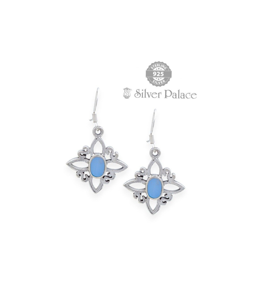 PURE SILVER WITH FLOWER DESIGN EARRINGS TRISHE COLLECTION