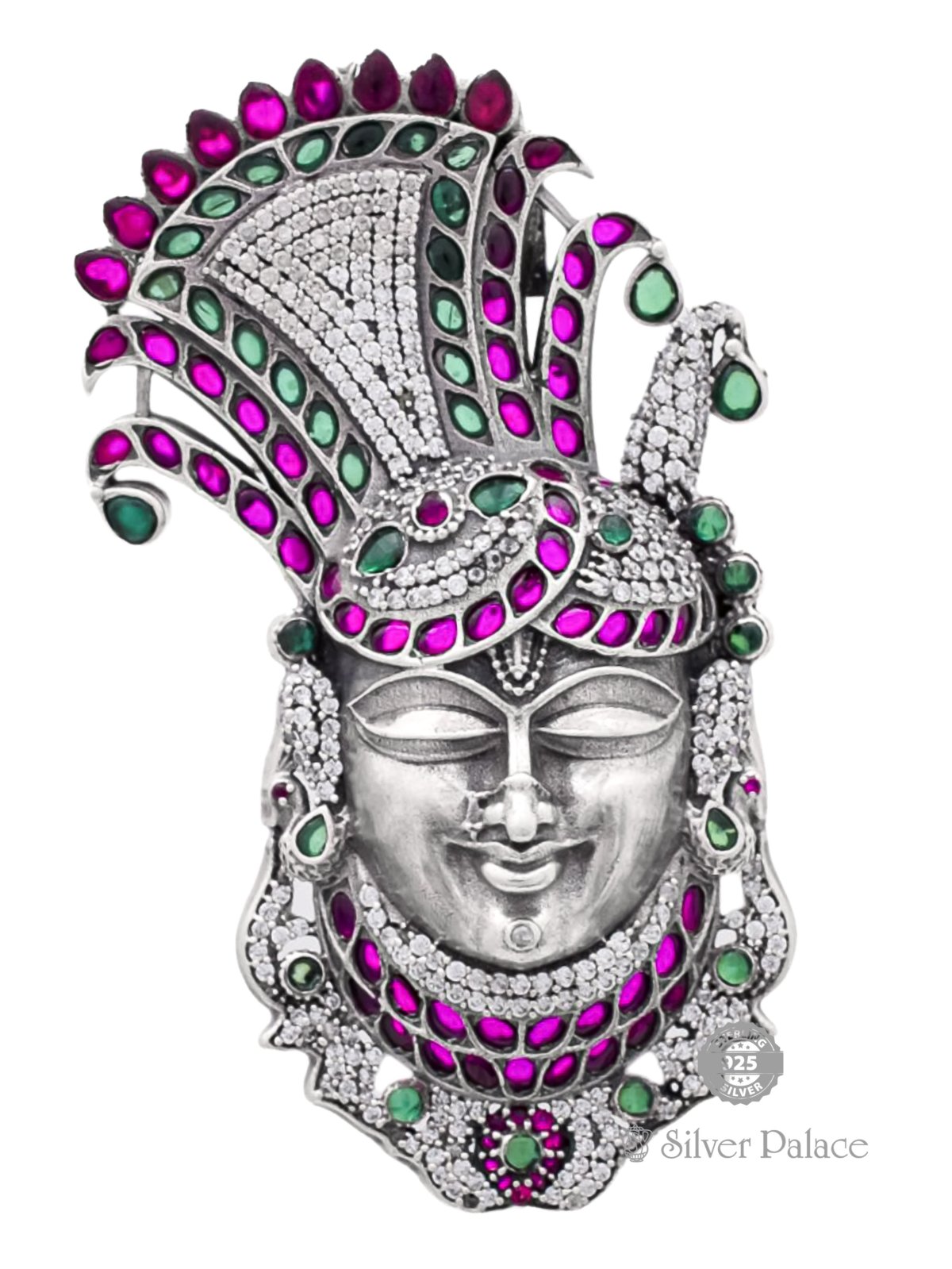 92.5 Oxidised Silver Ganesh With Astalakshmi Idol For Pooja