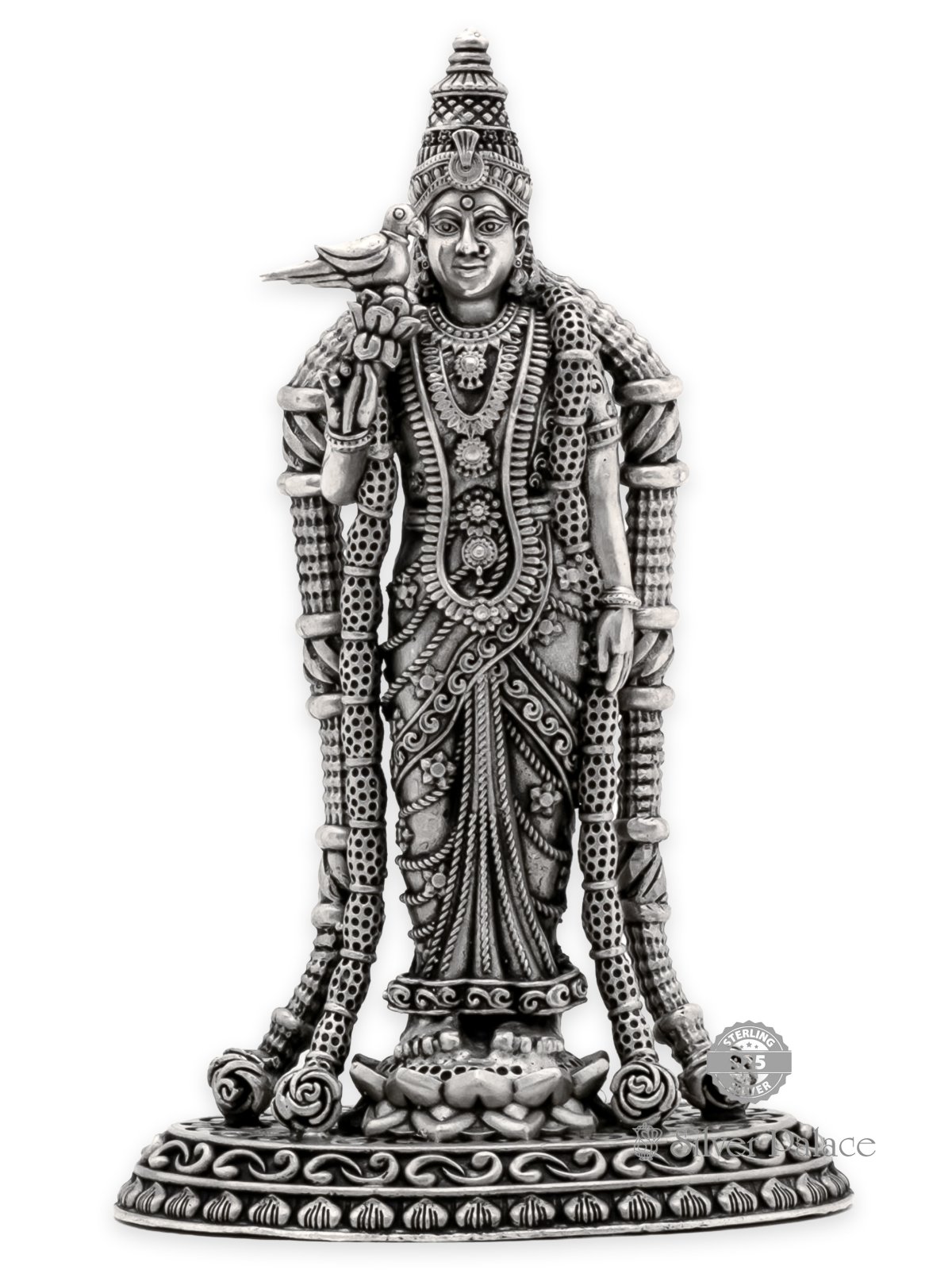 ANTIC FINISH 925 SILVER MEENATCHI IDOL 