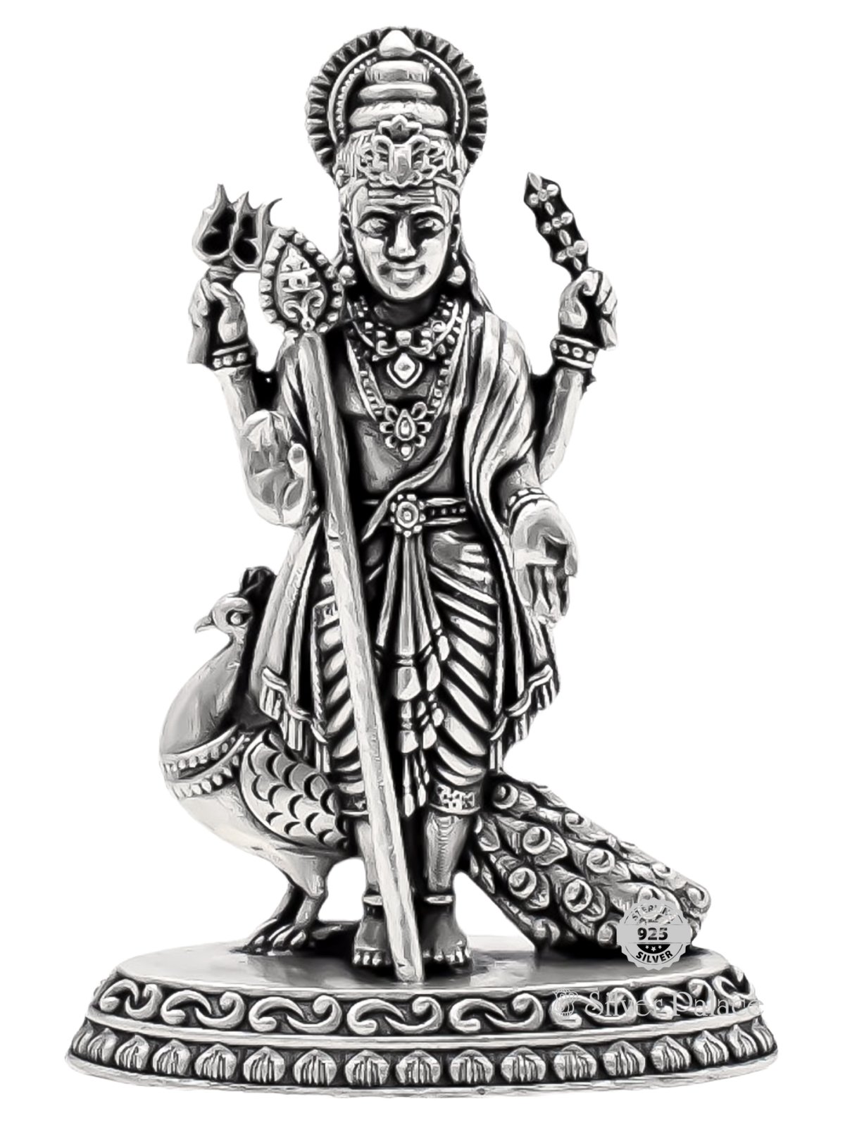 92.5 OXIDISED SILVER MURUGAN IDOL