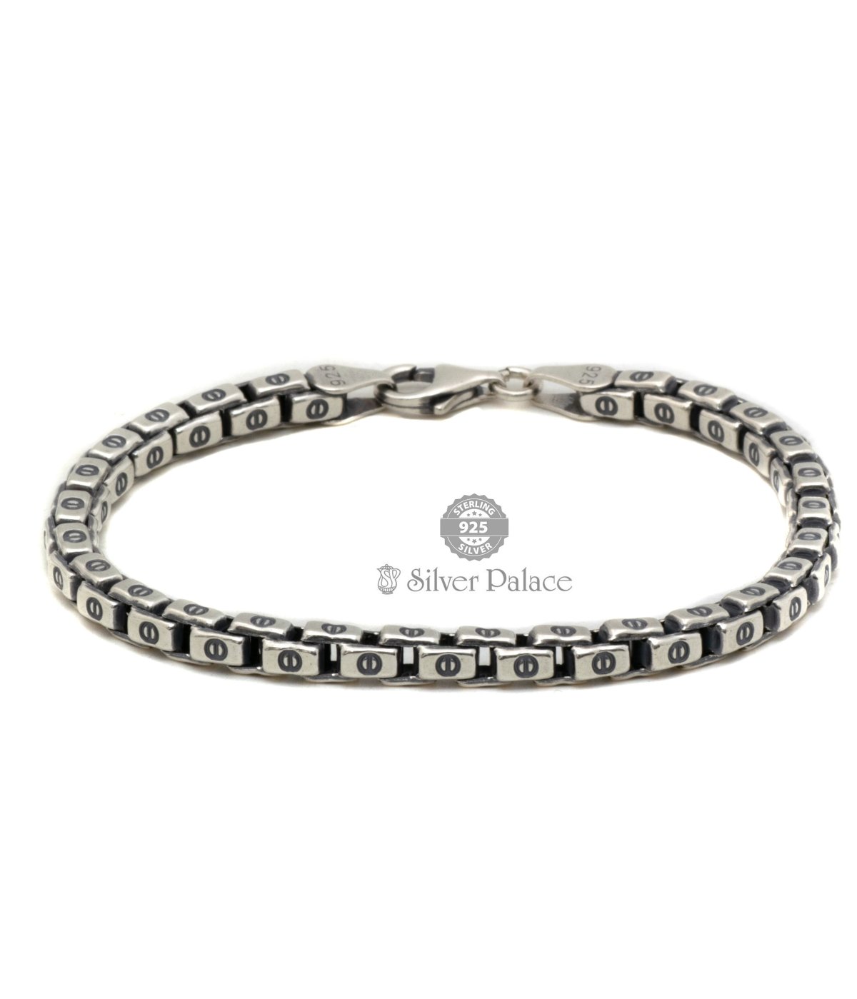 925 Sterling Silver Rounded Box Chain Bracelet