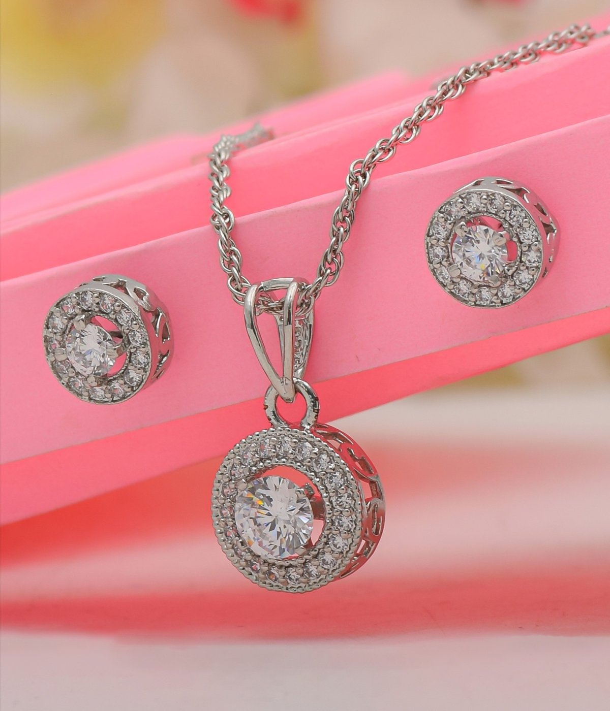 925 Silver Pendant Set For Girls Women