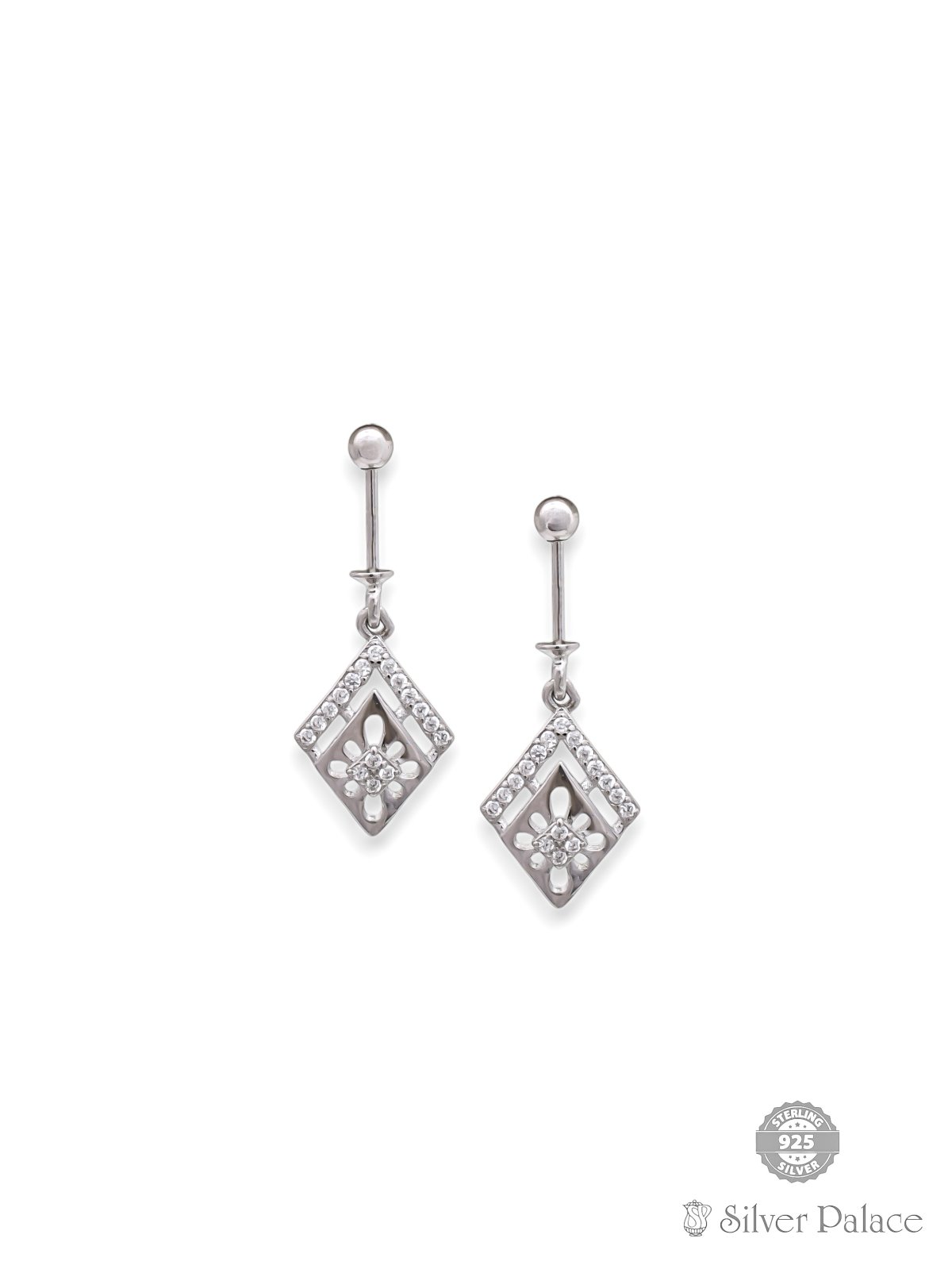 925 STERLING SILVER FLORAL DESIGN BUGADI EARRING FOR YOUR LOVED ONE PUYA COLLECTION