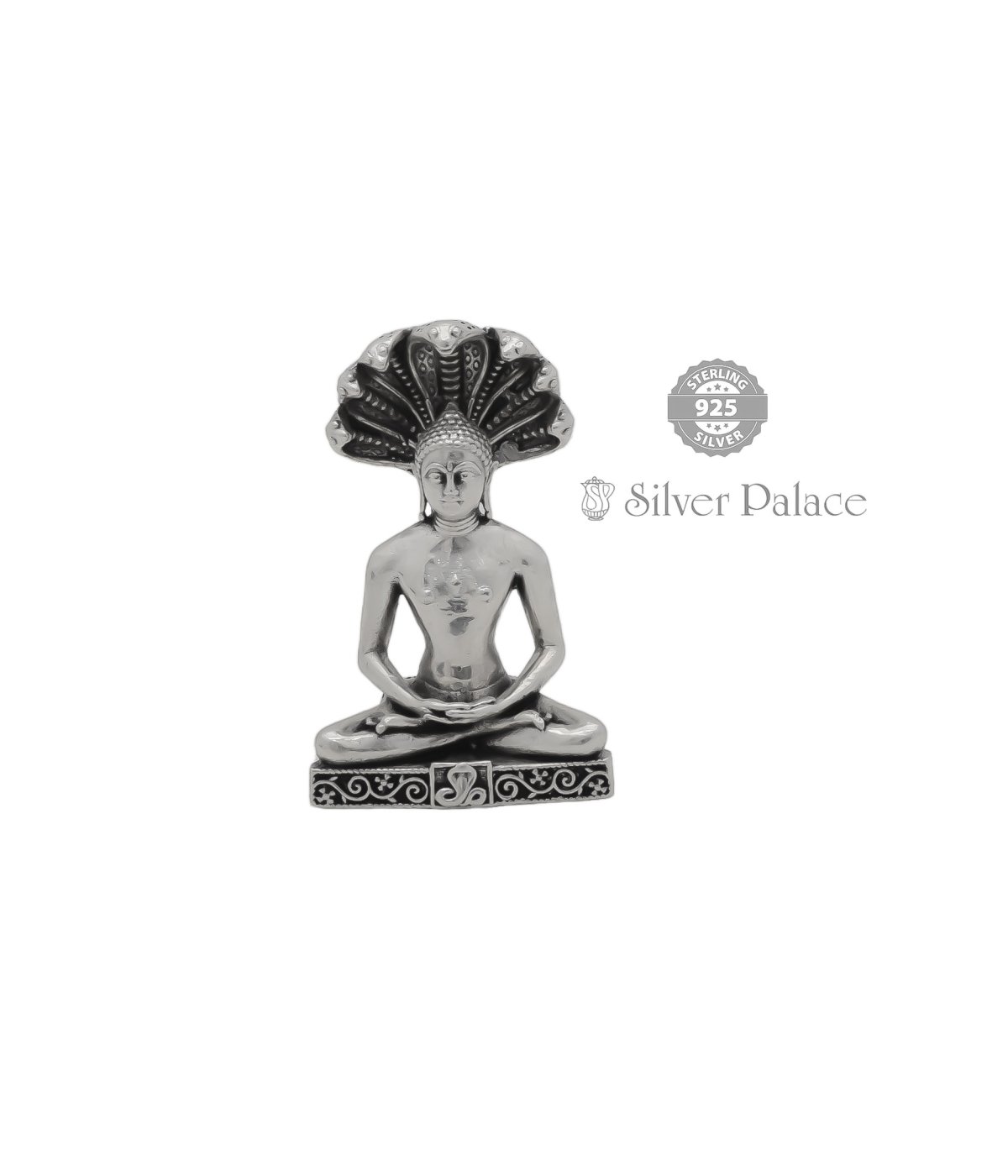 925 STERLING SILVER DIVINE COLLECTIONS PARASNATH WITH NAAGAM IDOLS