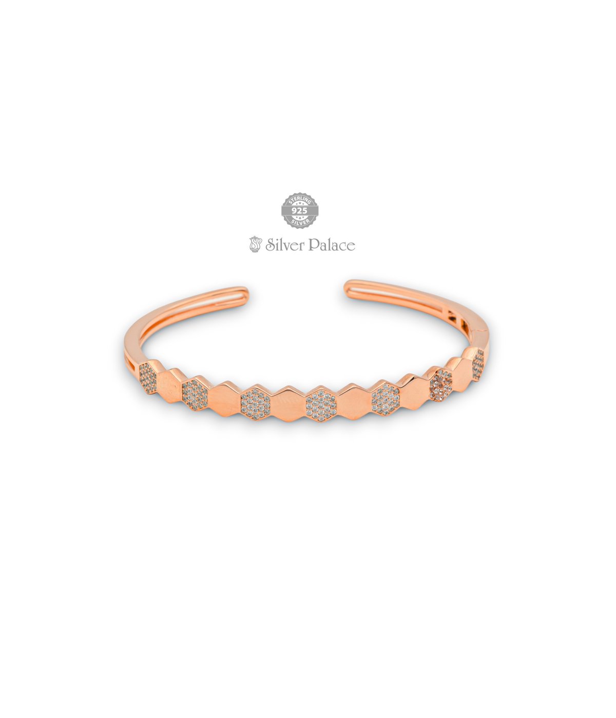 92.5 ROSE GOLD WITH STONES LADIES CUFF FOR GIRLS