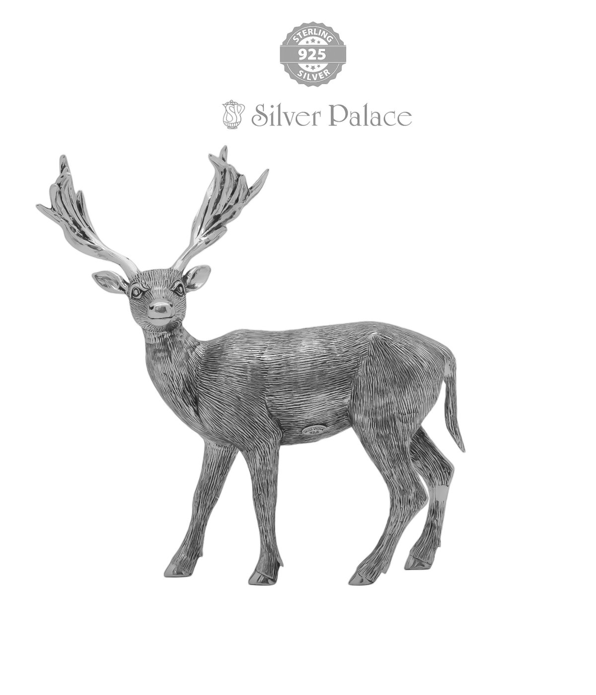 925 SILVER HANS COLLECTIONS  HAND CRAFTED DEER SHOWPIECE FOR HOME DECOR 