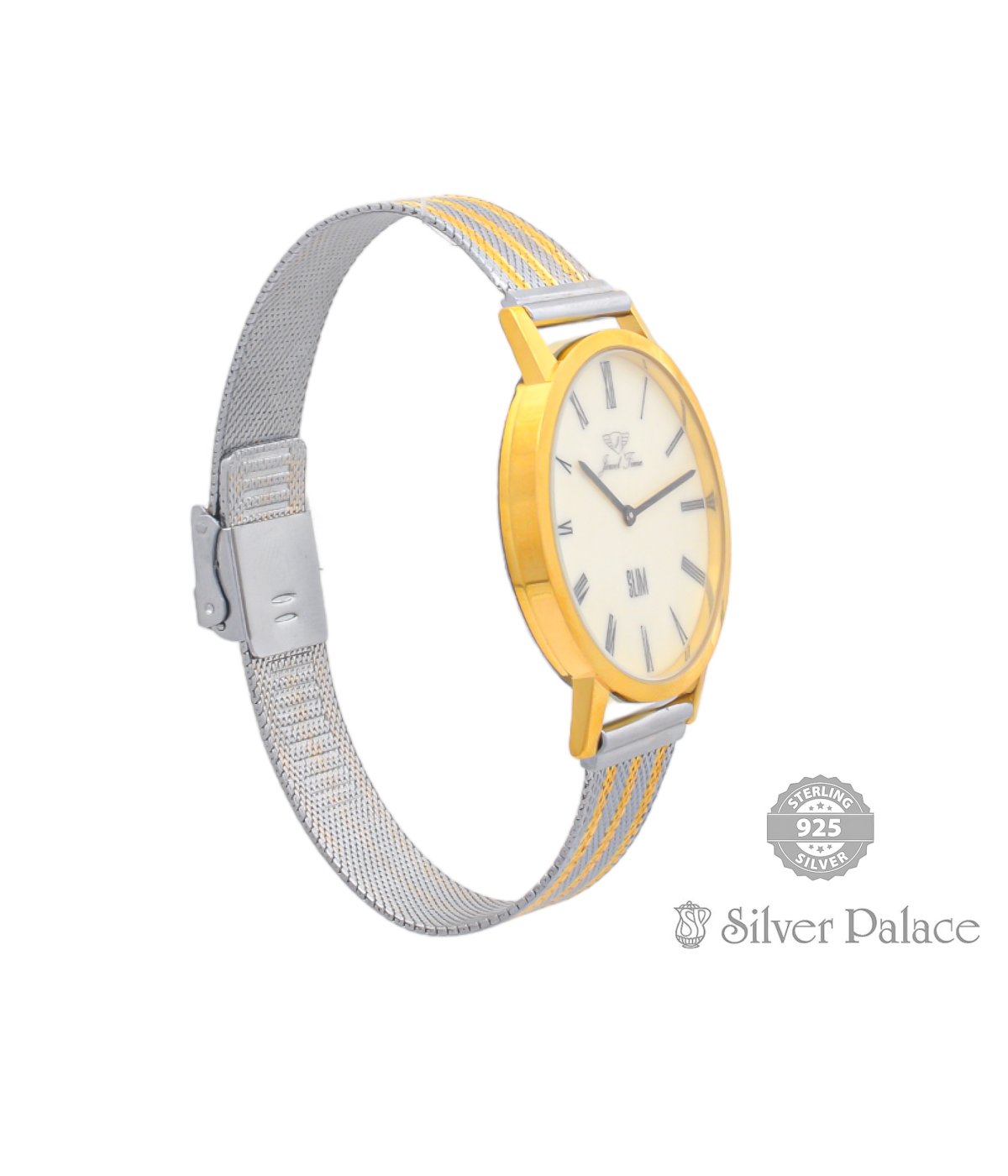 Sterling Silver Two Tone Watch For Men Silver Palace