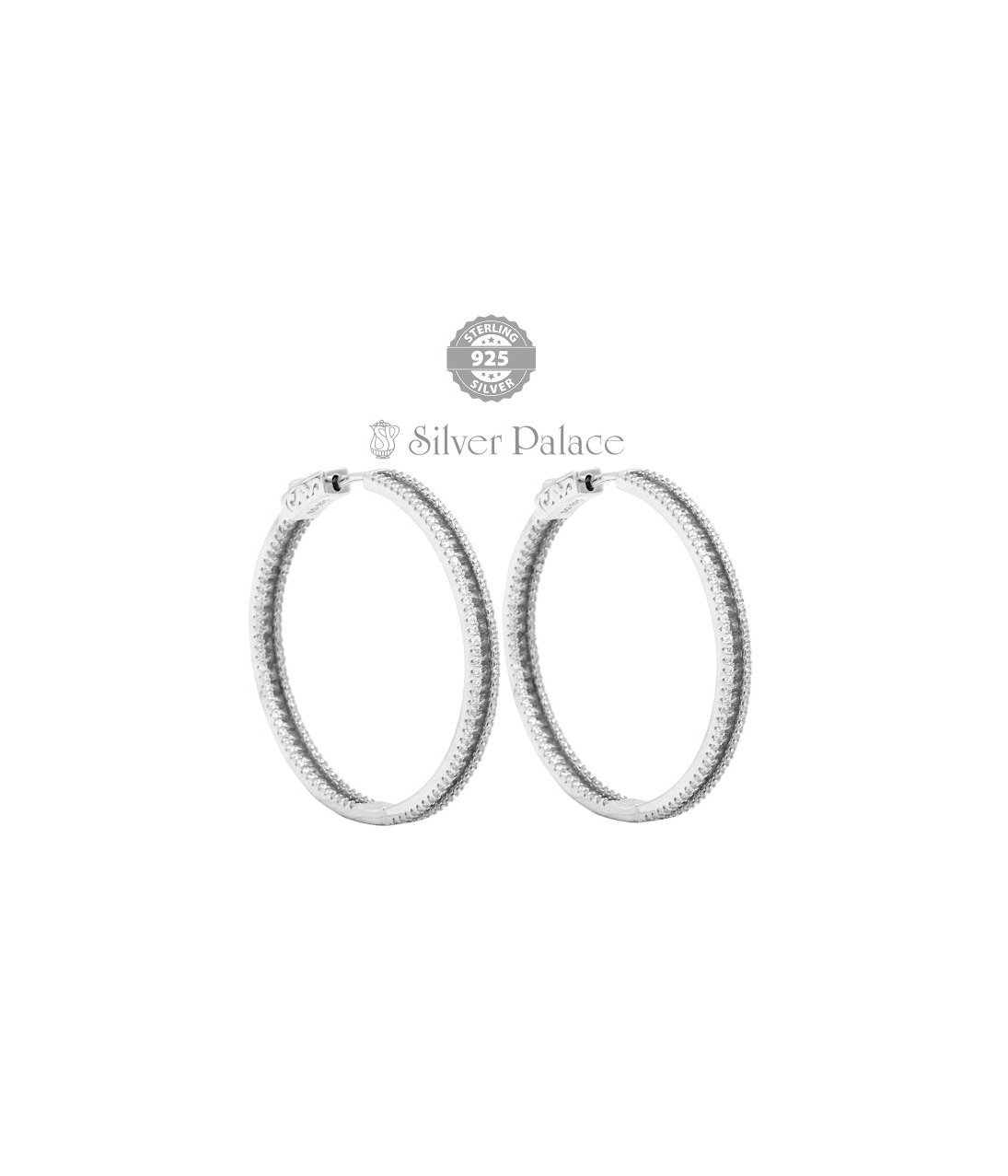 atjewels .925 Sterling Silver Small Hoop Earrings For Girl's and Women –  atjewels.in