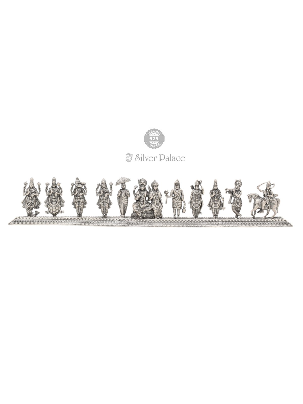 92.5 OXIDISED SILVER LORD VISHNU DASAVATAR IDOL