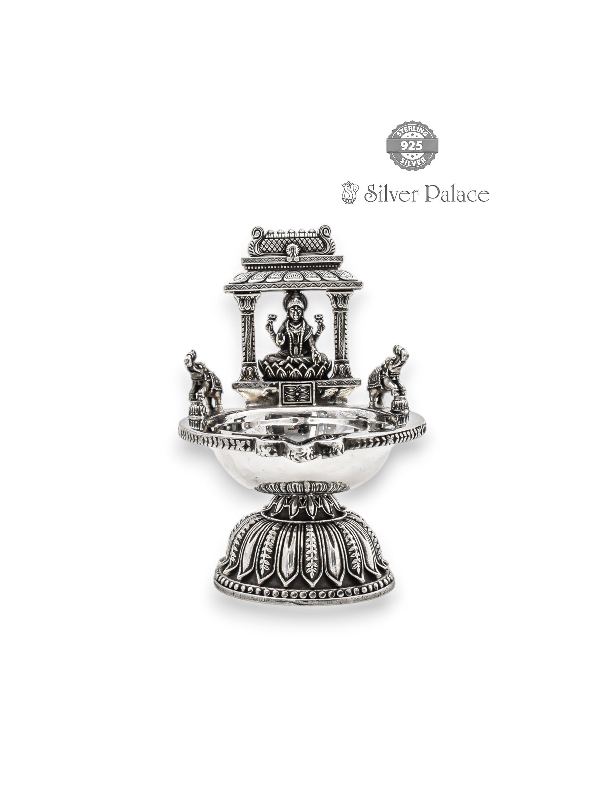 92.5 OXIDISED SILVER LC DHANALAKSHMI LC DEEPAM