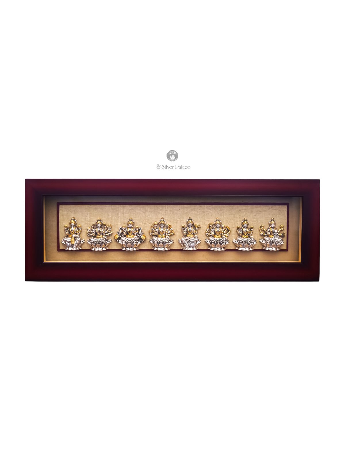 925 STERLING SILVER GOLD POLISHED ASTALAKSHMI PHOTO FRAME LAKSH COLLECTION